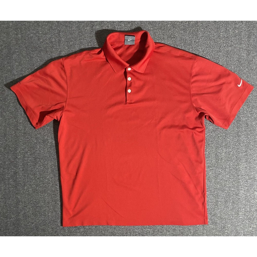 Nike golf dri fit polo shirt Red Size XL